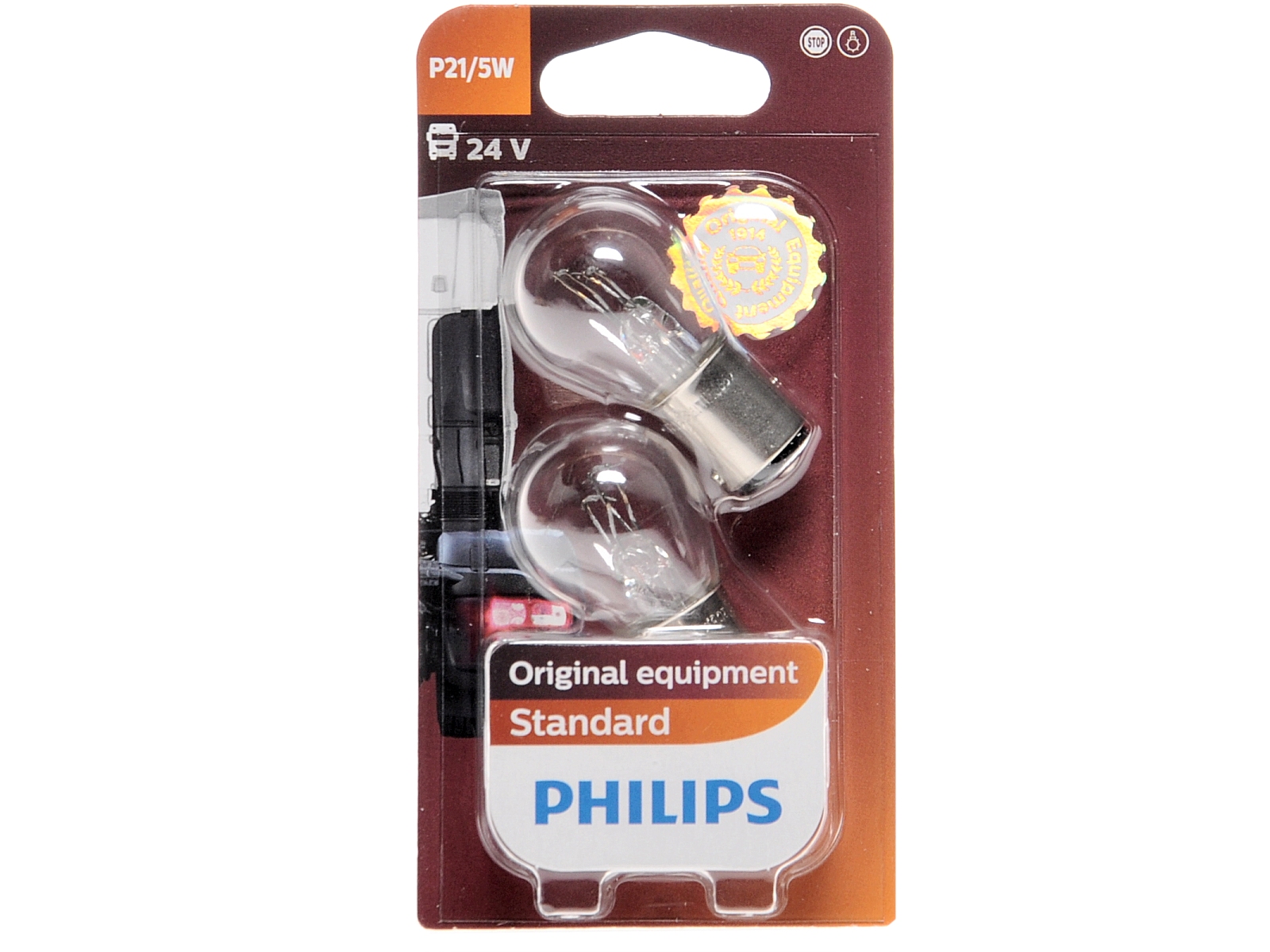 PHILIPS Standard P21/5W, 24 V, 21/5 W, weiss, BAY15d, duo | LKW-Lampen ...