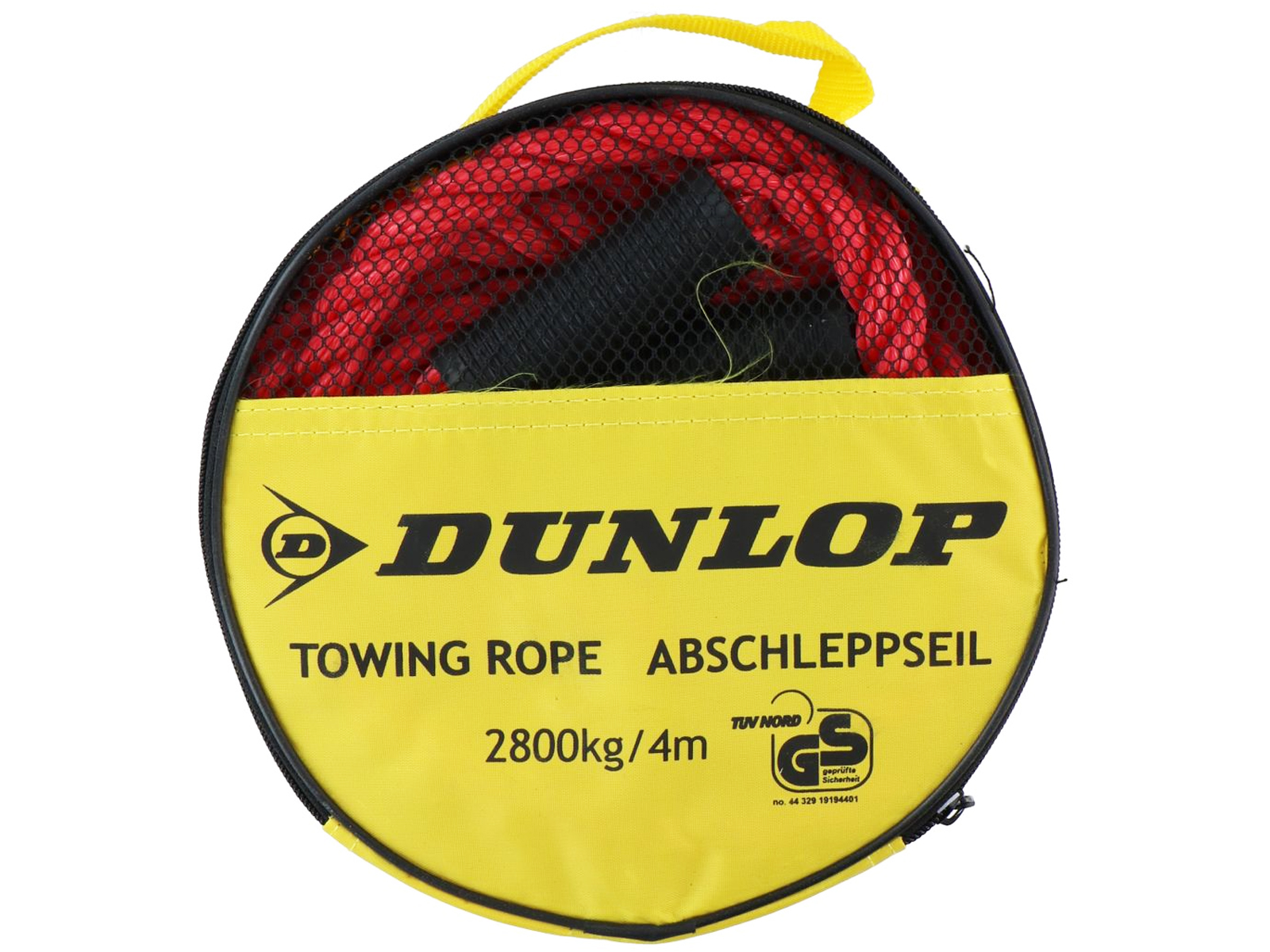 Dunlop Abschleppseil 4m TÜV+GS geprüft, 2800kg
